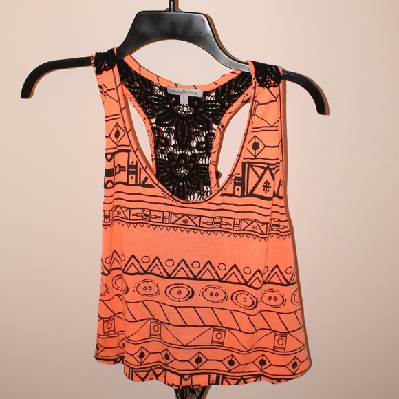 Charlotte Russe Tops - Charlotte Russe Orange Crop Top Large